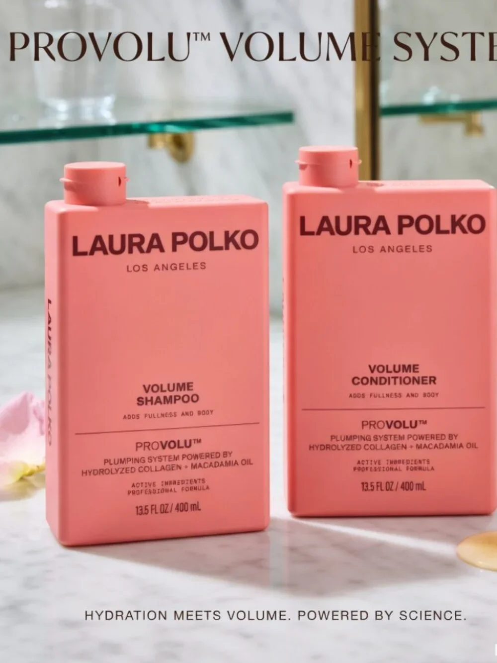 Laura Polko PROVOLU Volume Shampoo and Conditioner Duo Set 13.5 oz New